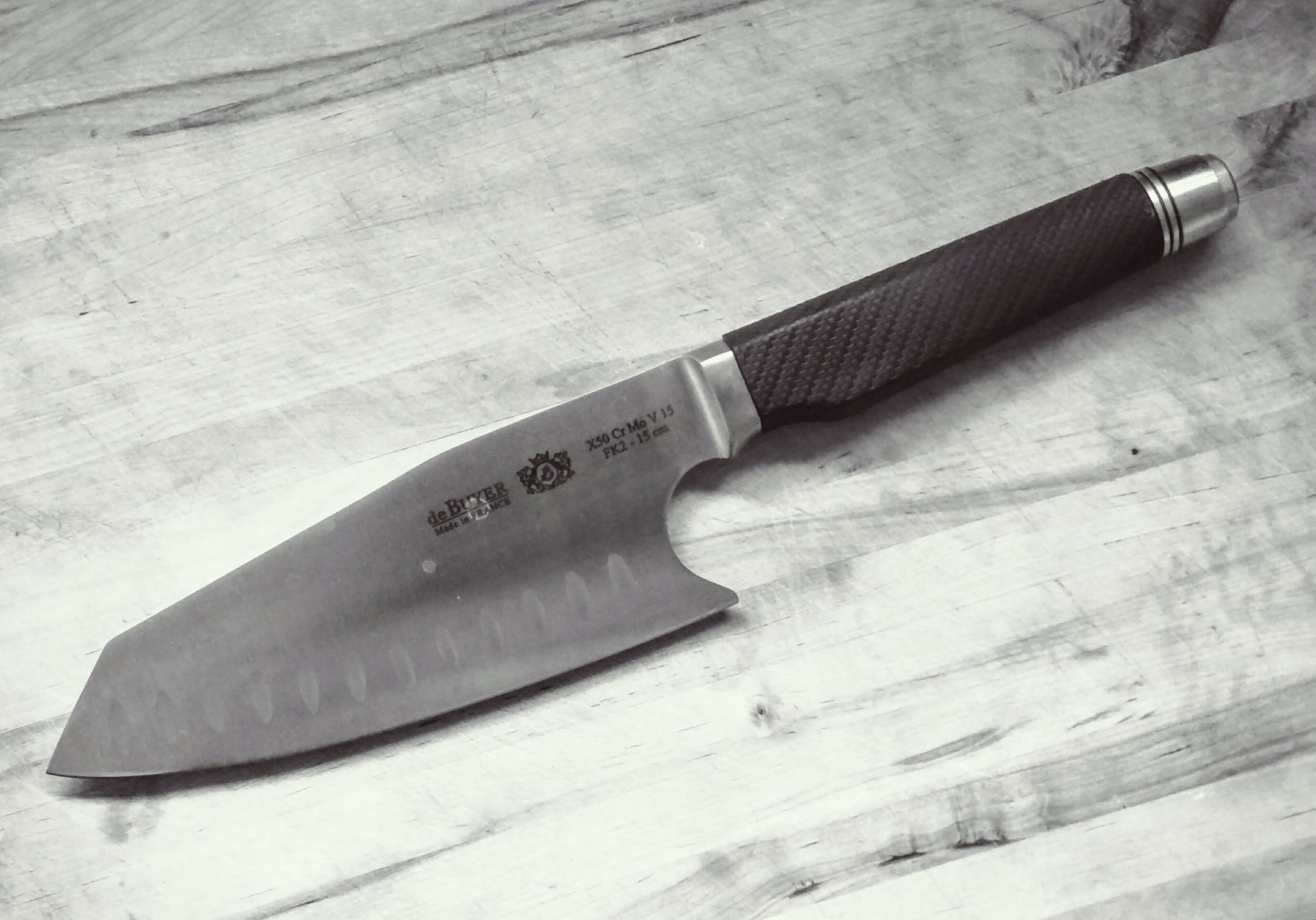 DE BUYER FK2 Asian Chef Knife, 6-Inch, Metallic Black